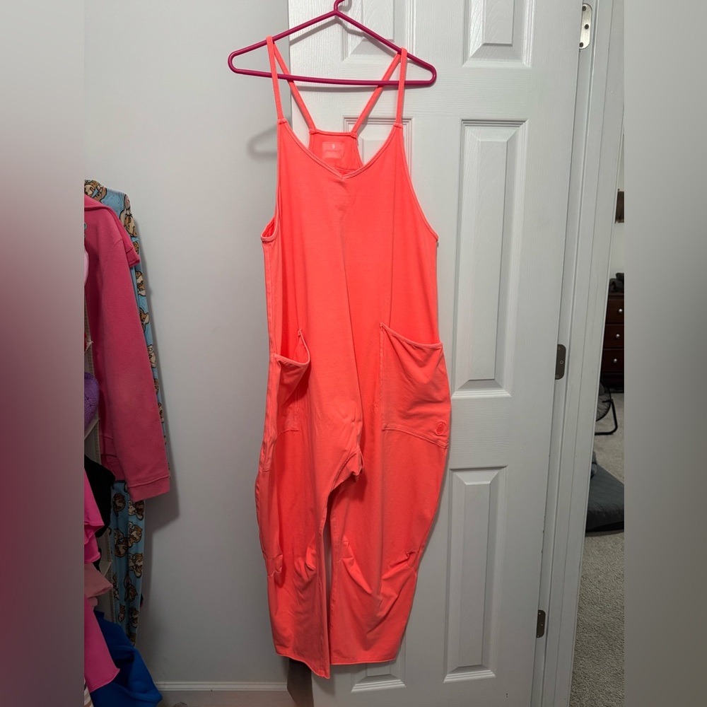 Free People Hot Shot Onesie in Hot Watermelon, Size Small